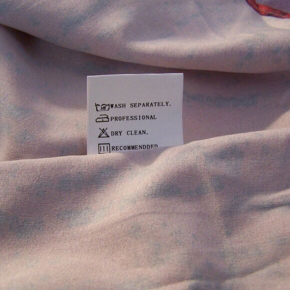 Misslook Button Up Shirt Top Womens Large Ombre 3/4 Sleeves Collared Gray Coral - Picture 9 of 10